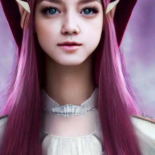 Image similar to Black Pink Lisa as a young elf princess full HD 4K highest quality realistic beautiful gorgeous natural