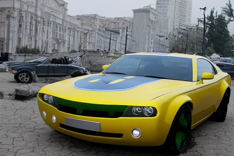 Prompt: muscle car designed in ukraine ( 2 0 0 5 )