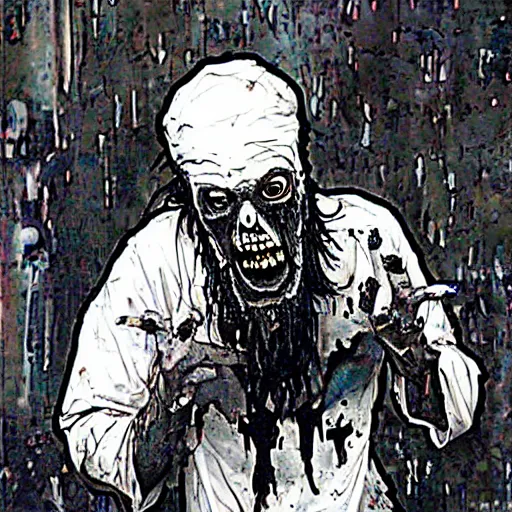 Prompt: ben laden as zombie