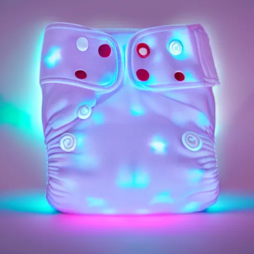 Image similar to a baby diaper with subtle rgb lights, stock photo