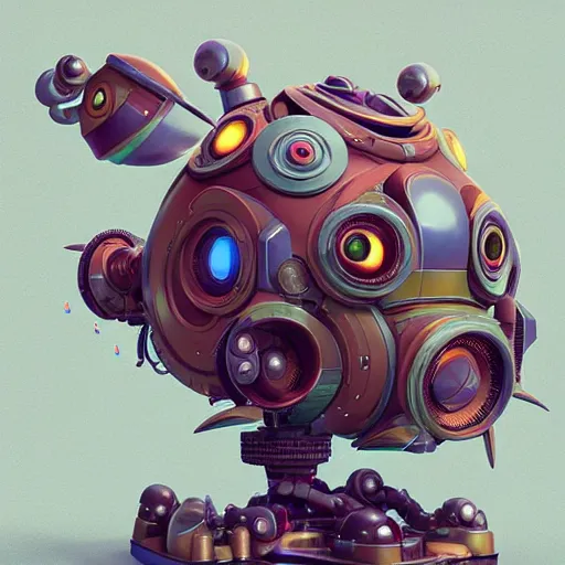 Image similar to TV-head mechanical pokemon:: by beeple and James Gilleard and Justin Gerard :: ornate, dynamic, particulate, intricate, elegant, highly detailed, centered, artstation, smooth, sharp focus, photoreal octane render, 3d