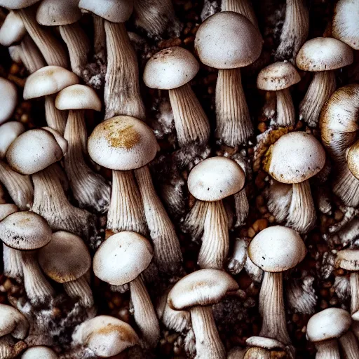 Prompt: mushroom cap lamellae, bottom view, hyper realistic, photography, colorfull, 8k, epic composition