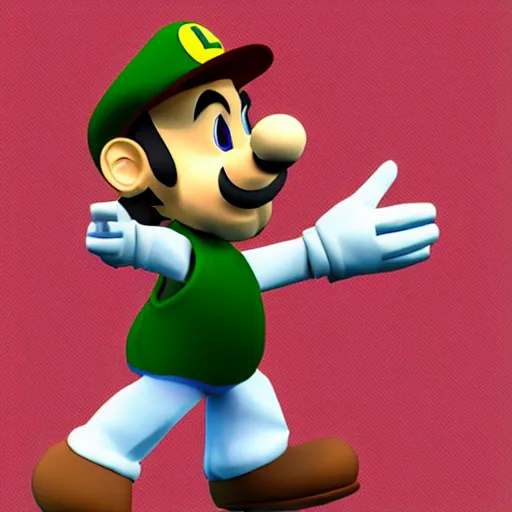 Image similar to low poly luigi