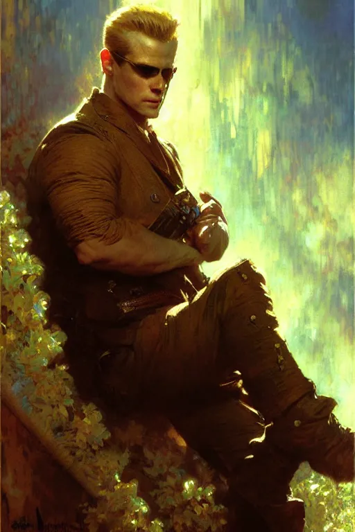 Prompt: albert wesker, painting by gaston bussiere, craig mullins, greg rutkowski, alphonse mucha