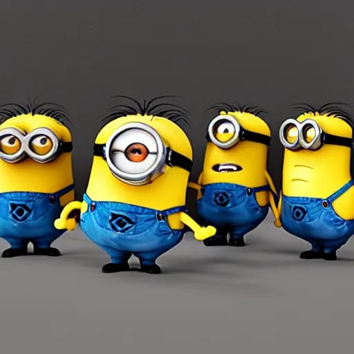 Image similar to of a bunch of minions in the shape of the number 40, 3d render