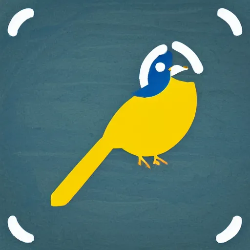 Image similar to blue and yellow icon of a bird