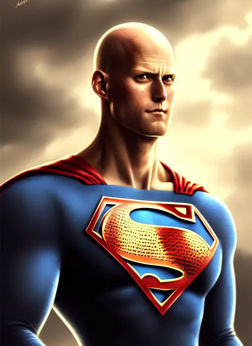 Prompt: ultra realistic illustration, handsome saitama. superman suit, intricate, elegant, highly detailed, digital painting, artstation, concept art, smooth, sharp focus, illustration, art by artgerm and greg rutkowski and alphonse mucha and wlop