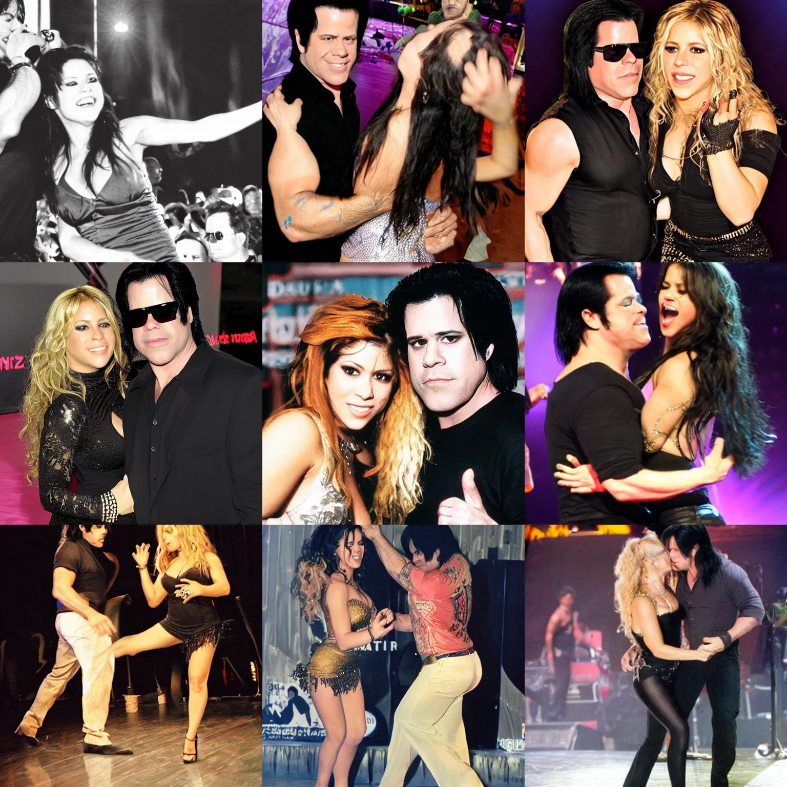 Prompt: Danzig salsa dancing with Shakira