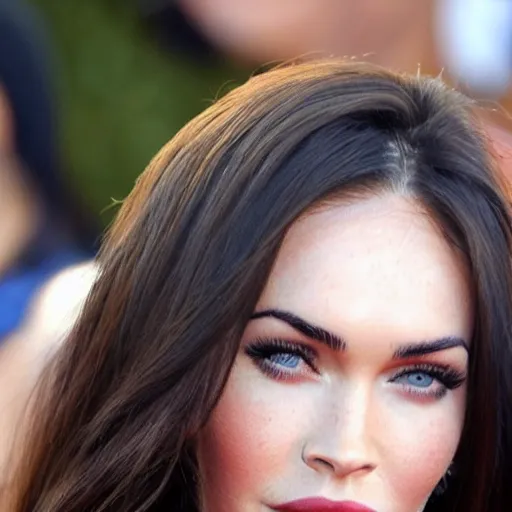 Image similar to close up of megan fox as a fox