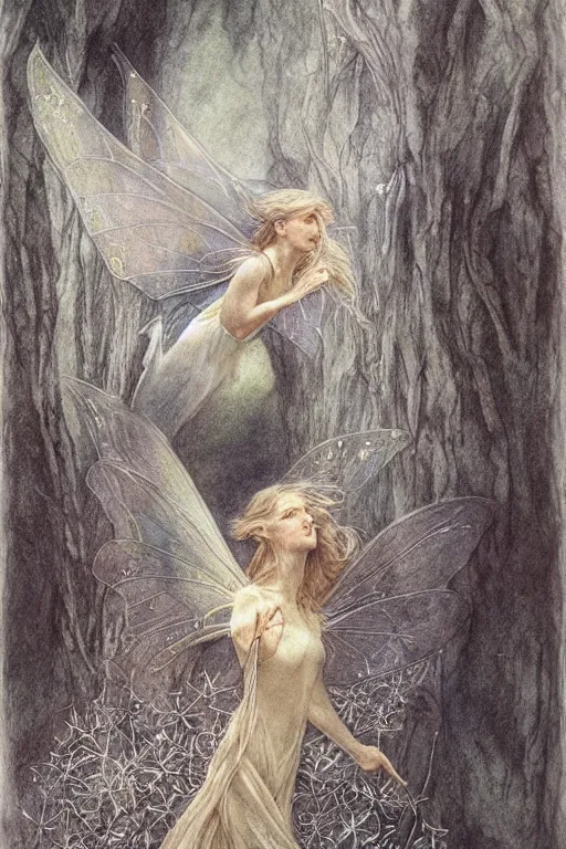 Image similar to a faerie by alan lee