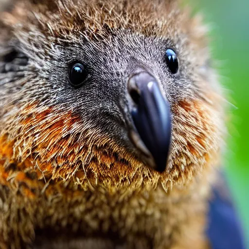 Prompt: raven quokka hybrid, bold natural colors, national geographic photography, masterpiece, full shot