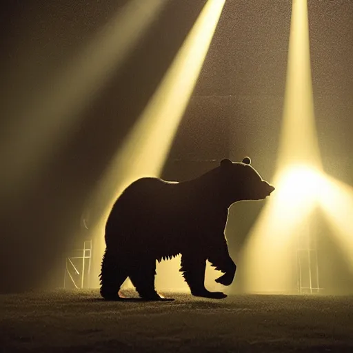 Image similar to carlos dehaquiz ridden a bear, volumetric light, beautiful lit, romero ressendi