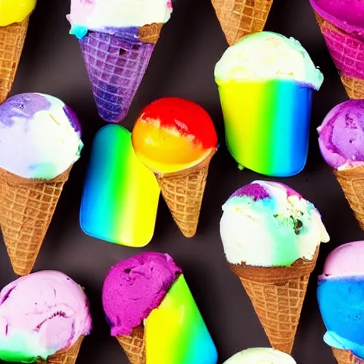 Image similar to !dream rainbow ice cream hd food photography