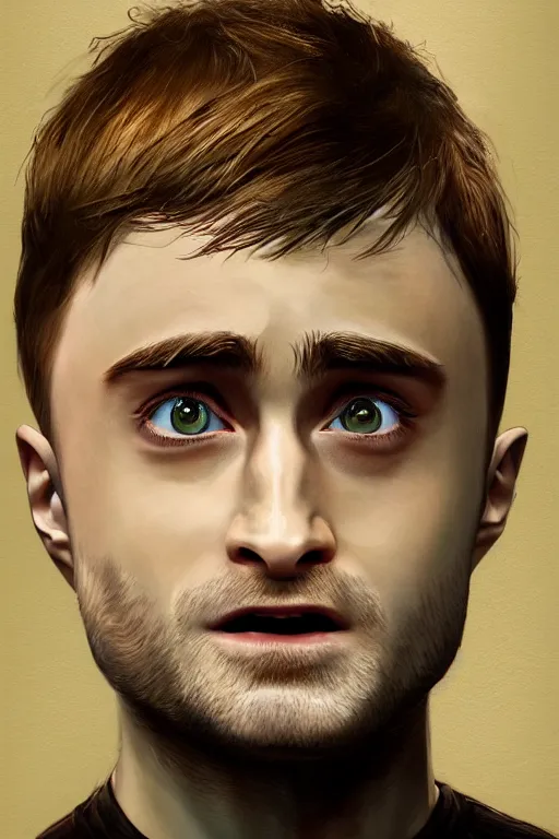 Image similar to daniel radcliffe is a avocado, artgem, digital painting, color painting, hyperrealistic, concept art, oil painting, masterpiece, concept art, trending on deviantart, realistic and detailed face, highly detailed, high quality, 8 k, soft lighting, fancy colors, fantasy, cinematic, high coherence