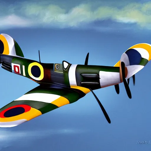 Prompt: spitfire mk vb, high detail, art