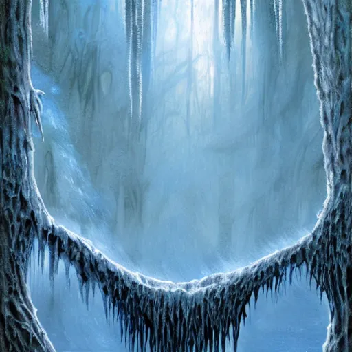 Prompt: swamp monster of ice, fantasy digital art by John Howe,