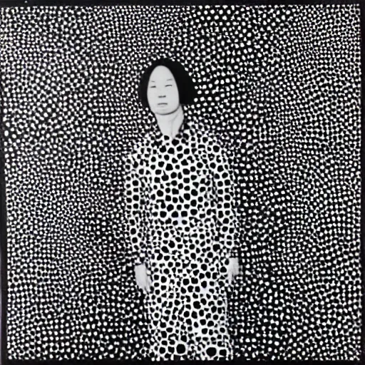 Prompt: yayoi kusama self portrait