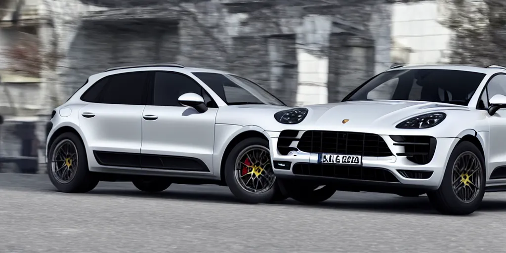 Image similar to “2022 Porsche Macan Minivan, ultra realistic, 8k”