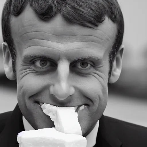 Prompt: macron taking cocaine smiling - n 4