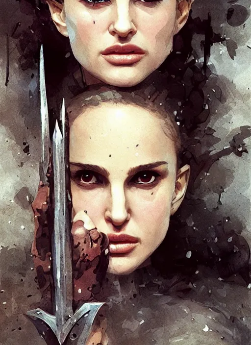 Image similar to young natalie portman, legendary warrior, fighter, lord of the rings, tattoos, decorative ornaments, battle armor, carl spitzweg, ismail inceoglu, vdragan bibin, hans thoma, greg rutkowski, alexandros pyromallis, cute, perfect face, detailed, sharply focused, centered, rule of thirds, photorealistic shading