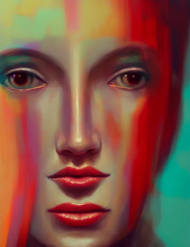 Image similar to blurred background. close-up portrait of a goddess in crown, by Alex Garant, Afarin Sajedi and Alena Aenami. unreal engine