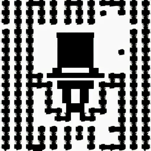 Image similar to spider wearing a top hat. pixel art. character concept.