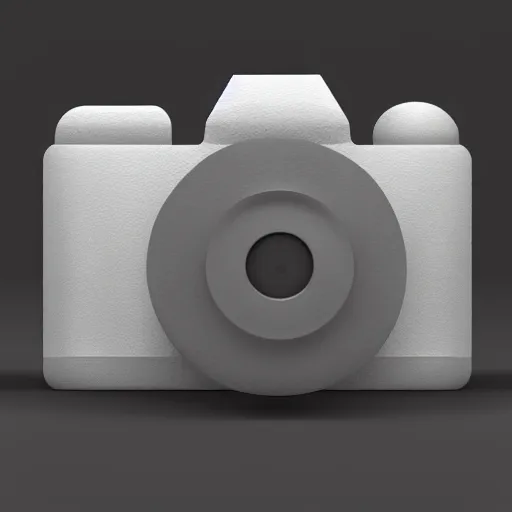 Image similar to camera icon 3d render, 8k, low poly