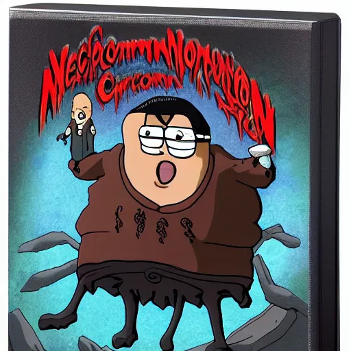 Image similar to necronomicon with peter griffin's face