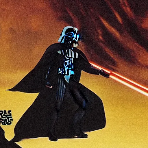 Prompt: Darth Vader in the lion king as scar