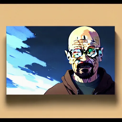 Image similar to walter white, webtoon, trending on pixiv fanbox, painted by greg rutkowski makoto shinkai takashi takeuchi studio ghibli, akihiko yoshida