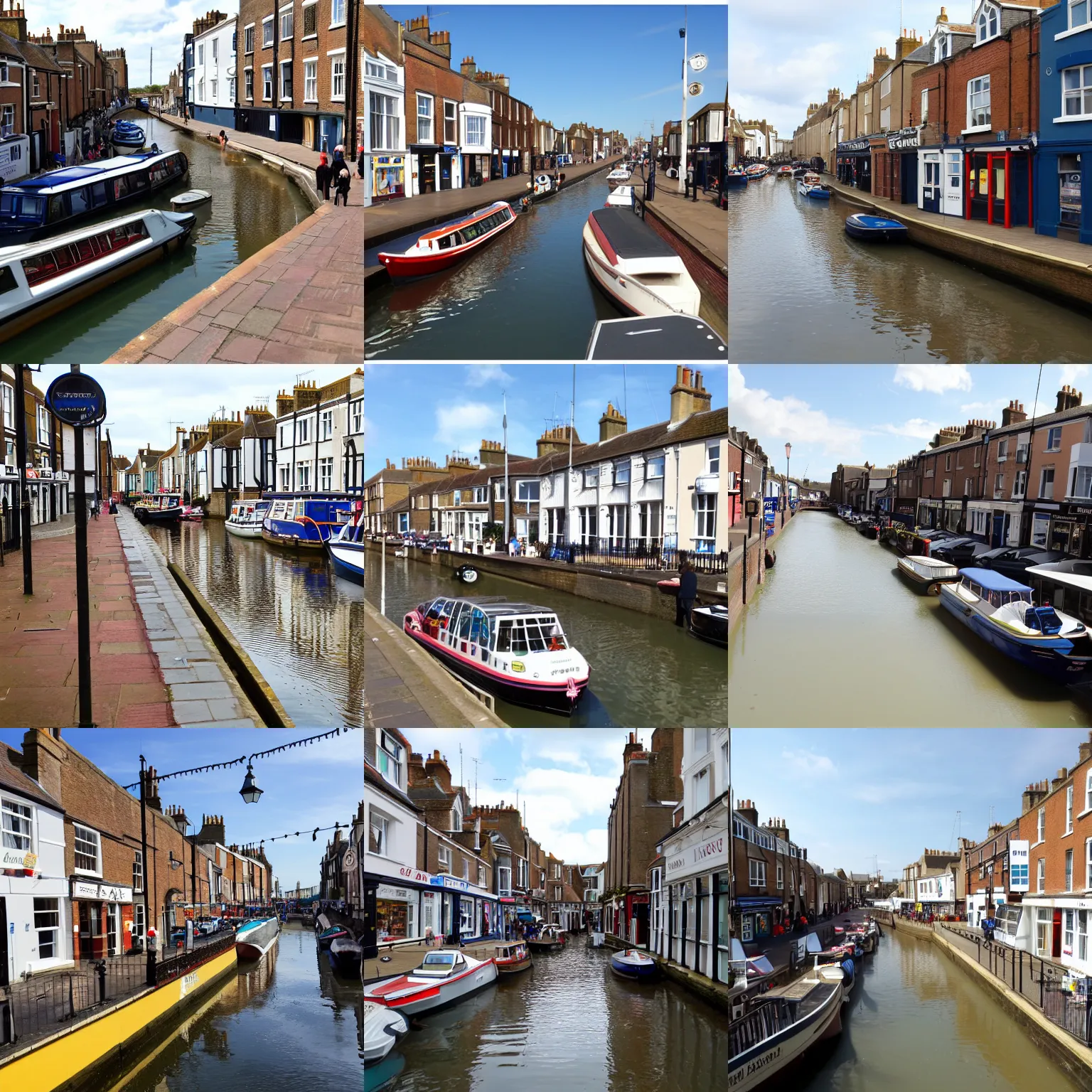 Prompt: Canal down Ramsgate High Street