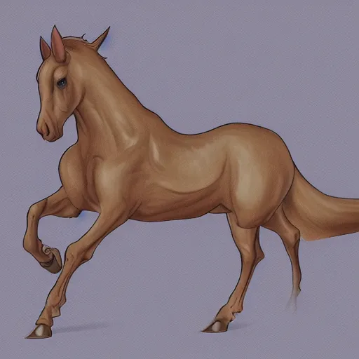 Image similar to a mutant horse,digital sketch