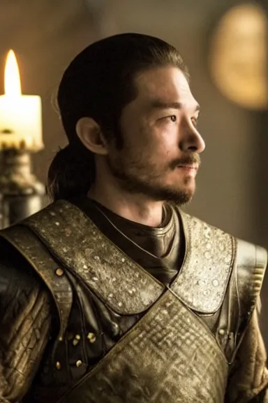 Image similar to very very intricate photorealistic photo of yoshi in an episode of game of thrones, photo is in focus with detailed atmospheric lighting, award - winning details