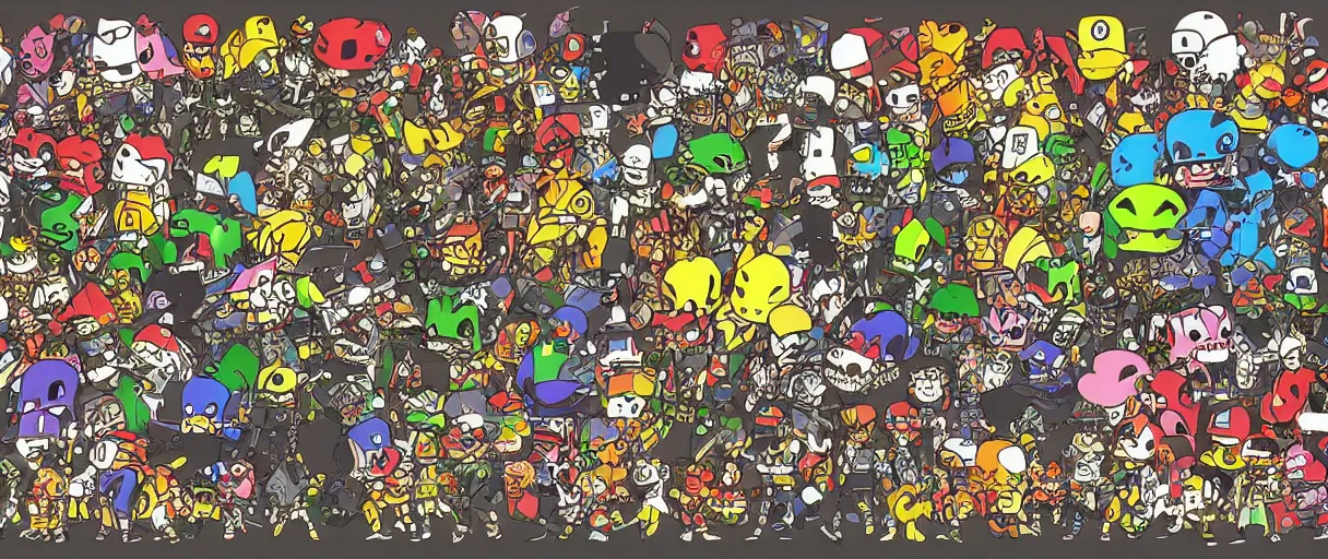 Prompt: Cyberpunk Luchador Paper Mario Landscape by Hayao Miyazaki