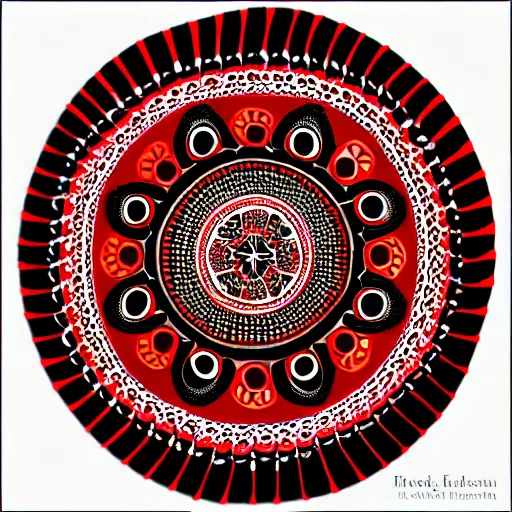 Prompt: red - black weasel mandala