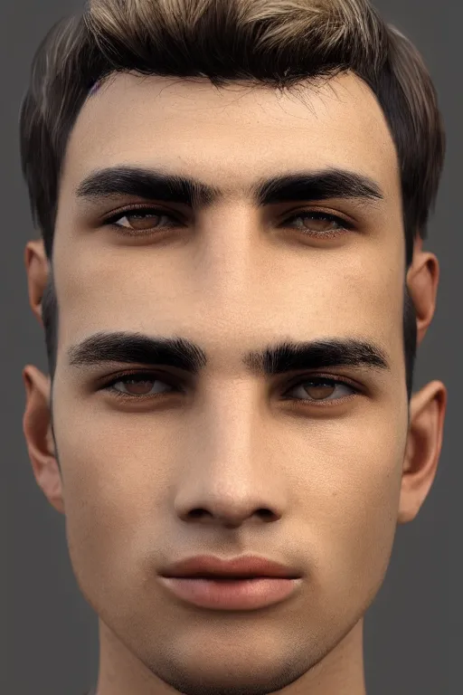 Image similar to close up face male portrait, 20 years old, Trending on artstation, artstationHD, artstationHQ, 4k, 8k