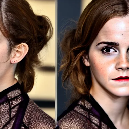 Image similar to emma watson, 8 k, depthmap, 3 d