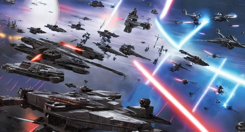 the battle of coruscant from star wars revenge of the Stable