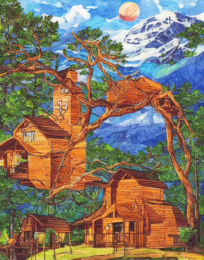 Image similar to Lodge art