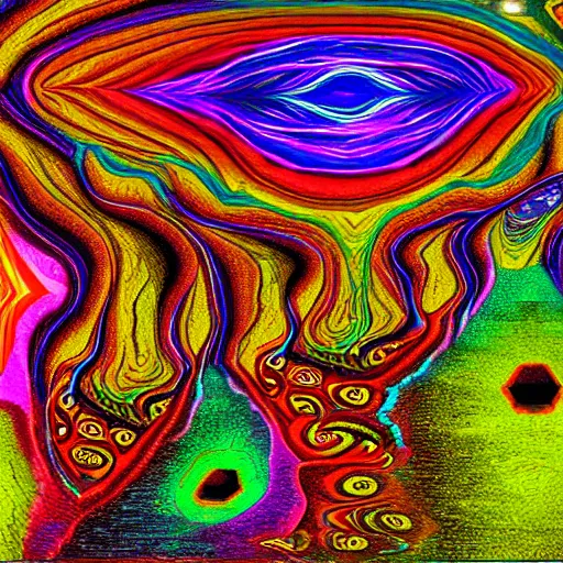 Prompt: psychedelic alien landscape