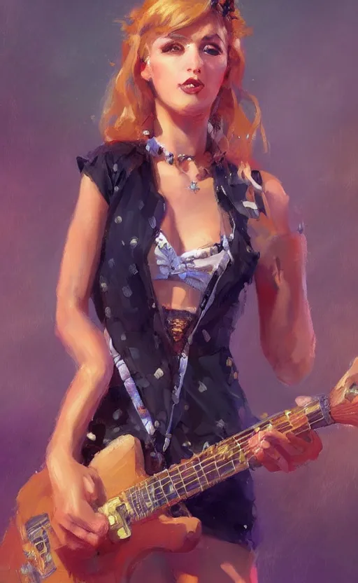 Image similar to rockstar girl on stage. by konstantin razumov, by william - adolphe bouguerea, pixar, artstation trending, concept art, digital art, digital painting, dramatic lighting, sharp focus, highly detailed, vxf movie, cinematic