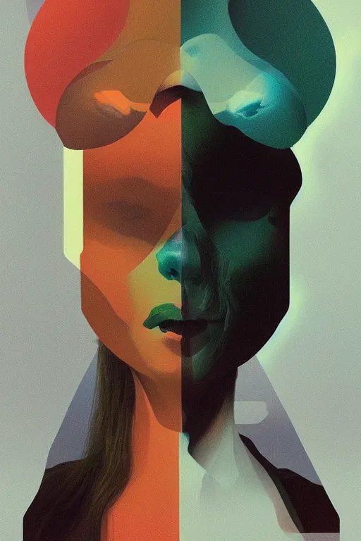 Image similar to woman wearing oculus and digital glitch head edward hopper and james gilleard, zdzislaw beksisnski, higly detailed