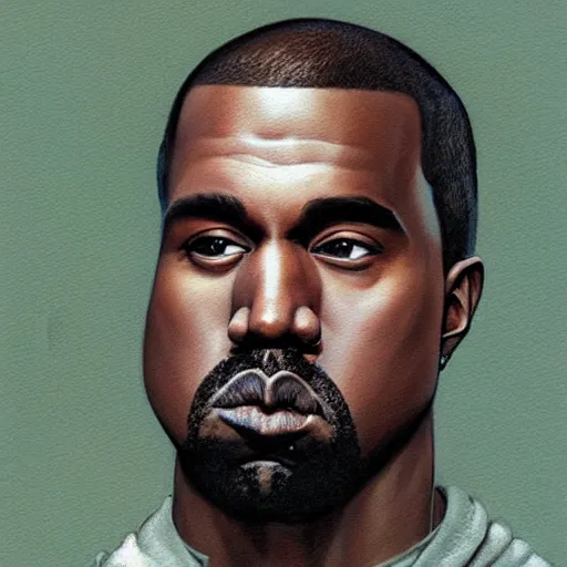 Image similar to Kanye West in 1980s, closeup character art by Donato Giancola, Craig Mullins, digital art, trending on artstation