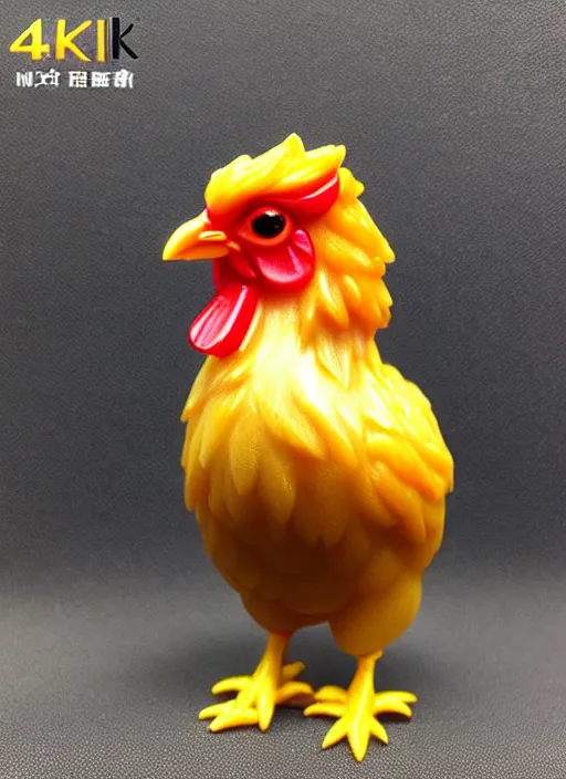 Image similar to 80mm resin detailed miniature of fluffy chicken, Product Introduction Photos, 4K, Full body, simple background