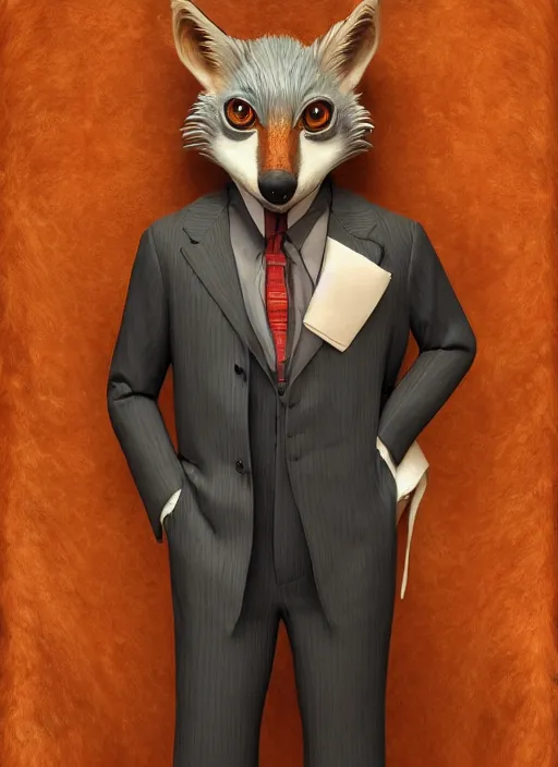 Prompt: polished ornate anthropomorphic vulpes vulpes fulva teacher wearing suit : : weta disney pixar movie still photo : : hi - fructose, sci fi, fantasy, decadent highly - detailed digital painting, golden ratio, octane render, artstation, smooth, sharp focus, artgerm, mucha, loish, wlop : :