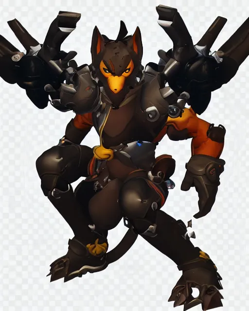 Image similar to wolf anthropomorphic playable hero character in overwatch