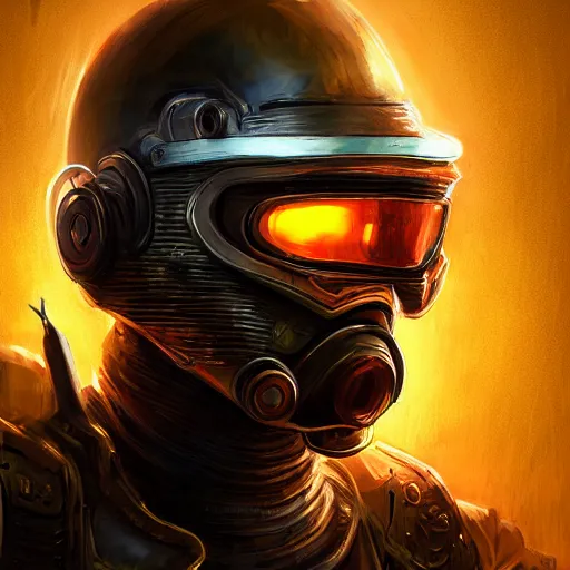 Image similar to helmet lion cyberpunk made of yellow lava and fire in wahyudi ramadhani style, profile portrait, cyberpunk fashion, realistic shaded perfect face, fine details, very dark environment, misty atmosphere, closeup, d & d, fantasy, intricate, elegant, highly detailed, digital painting, artstation, concept art, matte, sharp focus, illustration, hearthstone