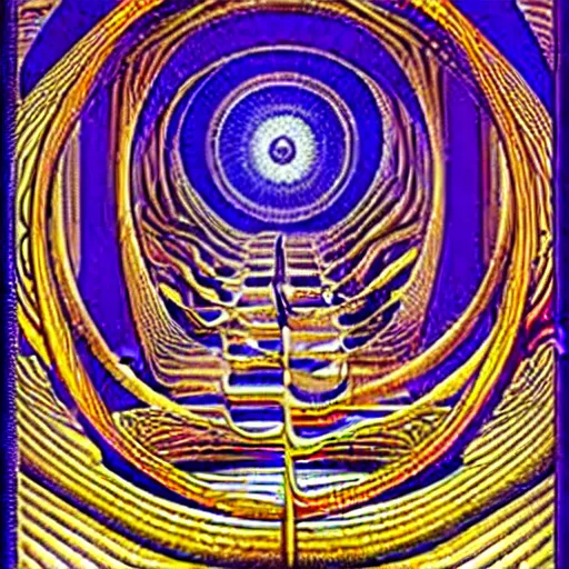 Image similar to crystal spiral stairways beyond possibility of imagining, many doors, inhabited on many levels, by Maurits Cornelis Escher, by jean giraud, shining light, clear geometry, architecture, Award winning. Masterpiece, detailed illustration