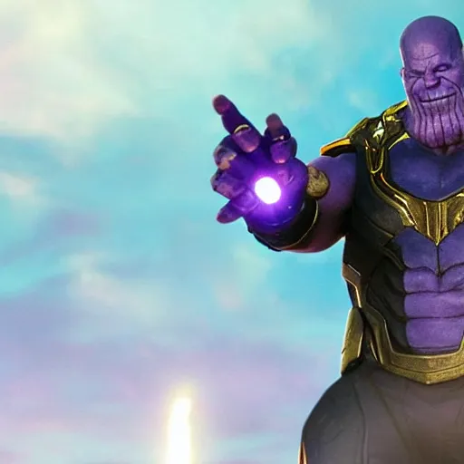 Prompt: thanos holding the one ring