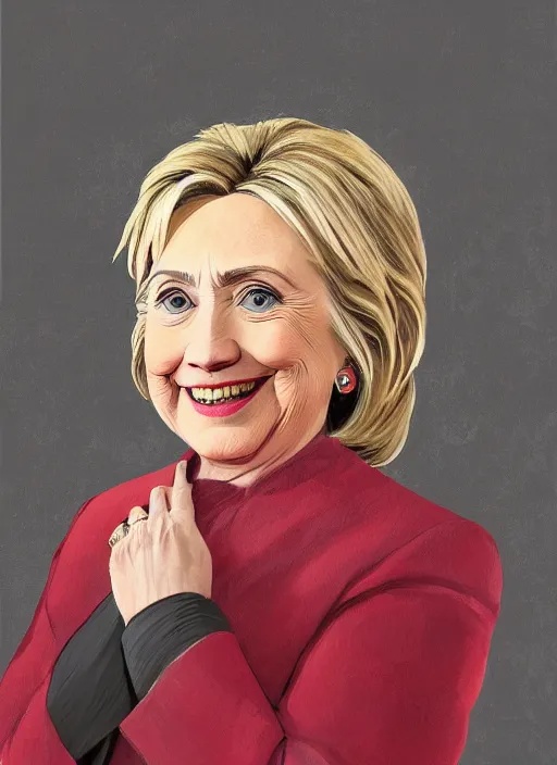 Image similar to portrait of hillary clinton as a muslim, jewelry, greek, ruby, victorian age, 1 8 9 0, intricate, headshot, key visual, conceptart, ambient lighting, highly detailed, digital painting, artstation, concept art, sharp focus, by makoto shinkai and akihiko yoshida and greg manchess